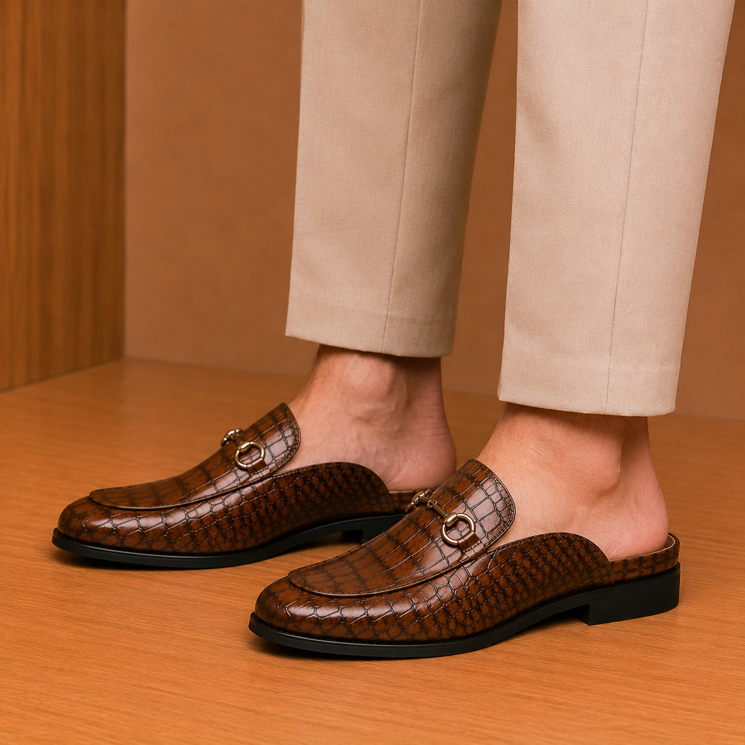 Classic Polished Backless Loafers