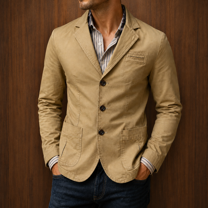 Refined Three Button Blazer