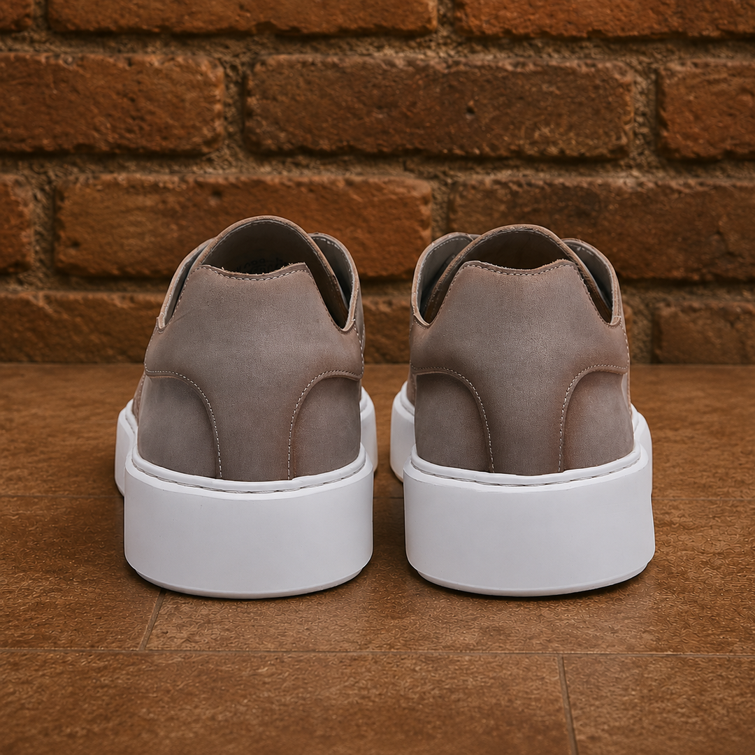 Premium Leather Lace Up Sneakers