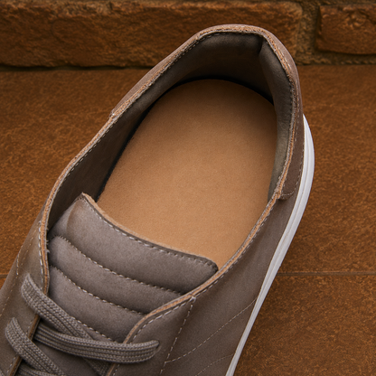 Premium Leather Lace Up Sneakers