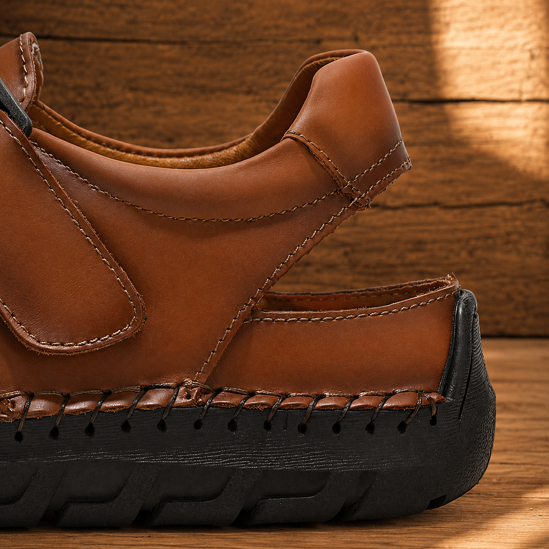 Closed Toe Leather Sandals