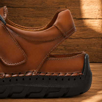 Closed Toe Leather Sandals